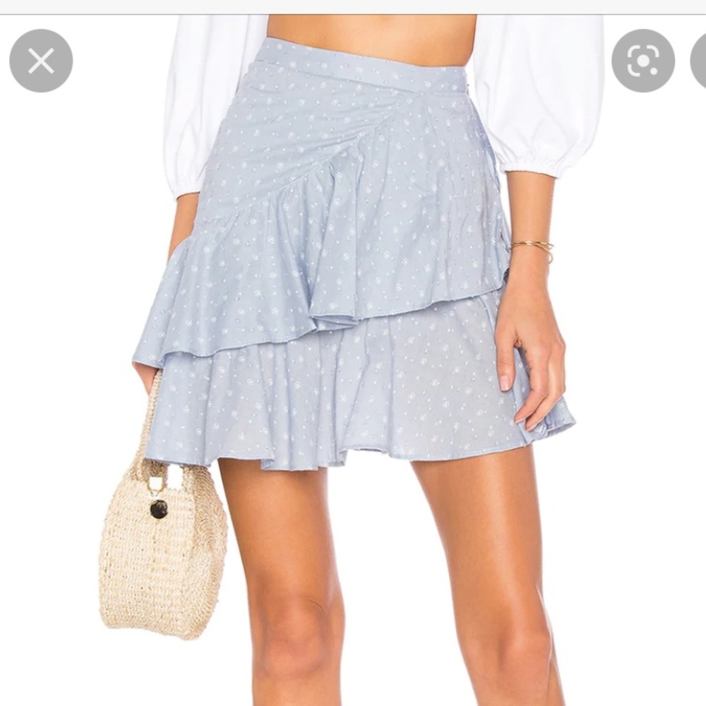 Tularosa Mara skirt in blue. So cute and lightweight for summer!